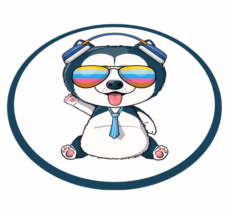 Kul pasji lik Otroške vinilna preproga - TenStickers