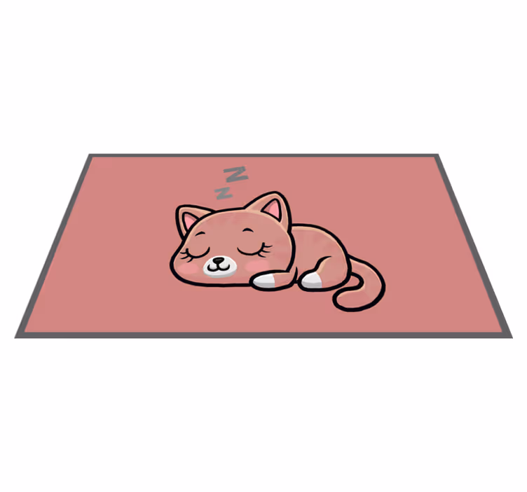 Slumbering feline tepih z živalskim potiskom - TenStickers