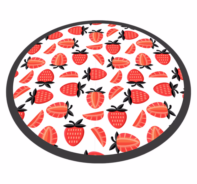 Ilustracija jagode Vinilna preproga za kuhinjo - TenStickers