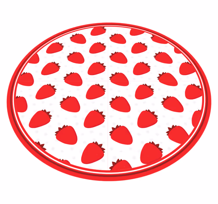 Vzorec jagode Tepih z živalskim potiskom - TenStickers