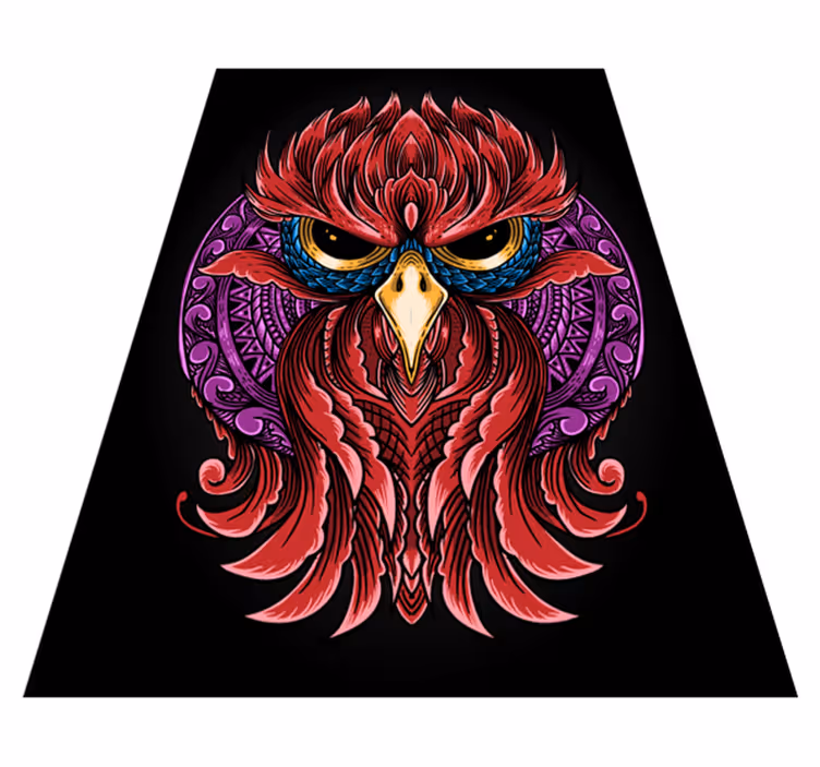 Dovršen emblem sove Tepih z živalskim potiskom - TenStickers