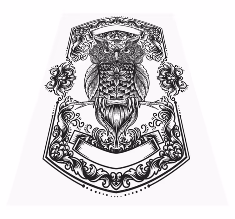 Zapleten motiv sove Vinilna preproga mandala - TenStickers
