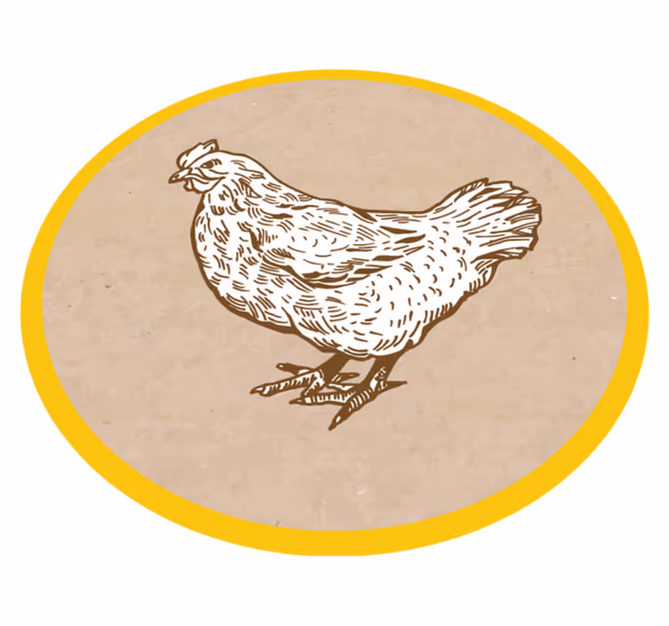 Ilustracija piščanca Tepih z živalskim potiskom - TenStickers