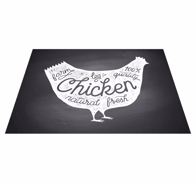 Farm fresh chicken vinilna preproga za kuhinjo - TenStickers