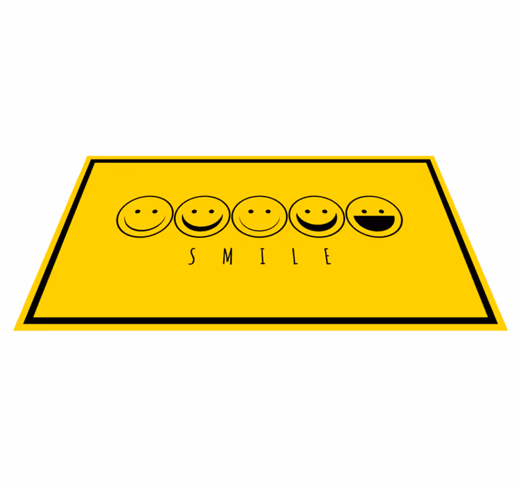 Happy expressions vinilne preproge z napisom - TenStickers