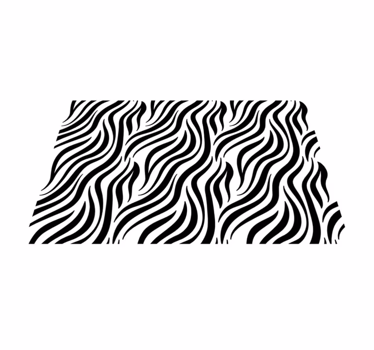črno-bela zebra proge črta preproga - TenStickers