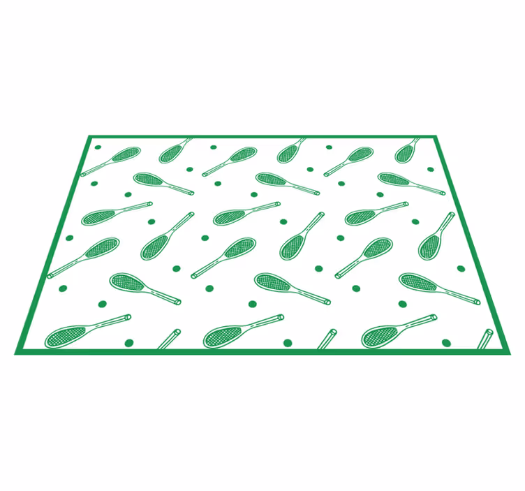 Tennis racket print vinilne preproge v drugih vzorcih - TenStickers