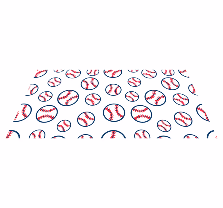 Vzorec za bejzbol Vinilna preproga z igre - TenStickers