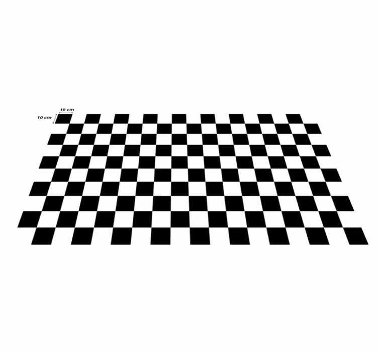Black and white plaid vinilne preproge z vzorci - TenStickers