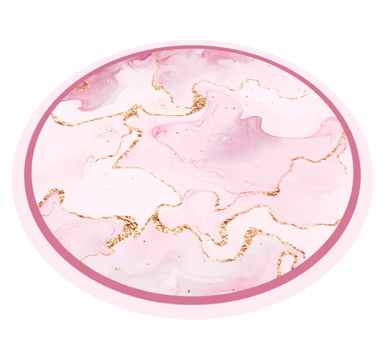 Eleganten roza vrtinec Marmorna vinilna preproga - TenStickers