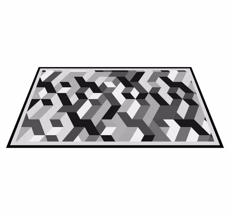 Siv 3d vzorec Vinilne preproge z geometrijskimi vzorci - TenStickers