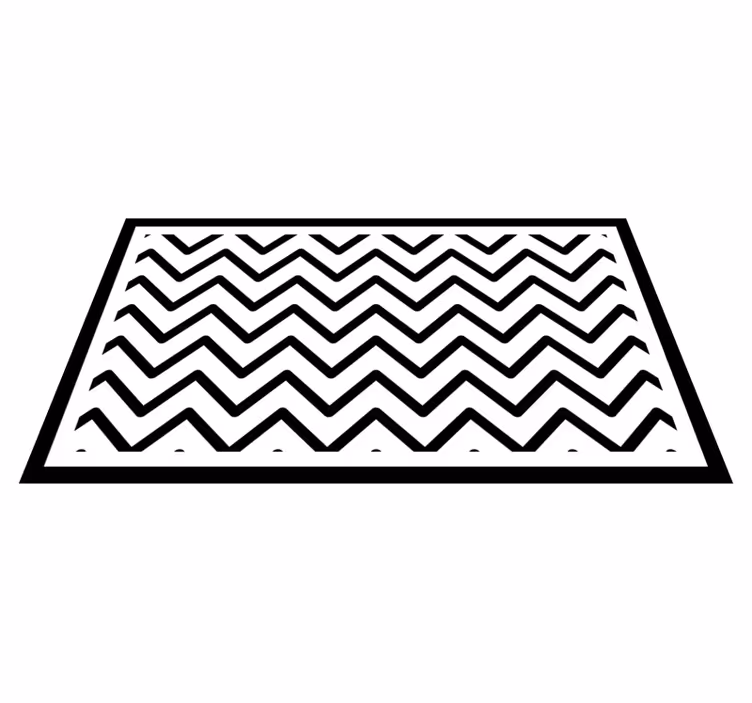 črno-bele diagonalne črte črta preproga - TenStickers