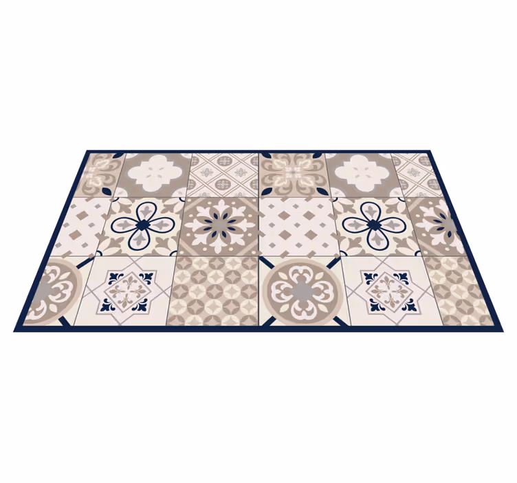 Beige elegant design vinilna talna obloga ploščice - TenStickers