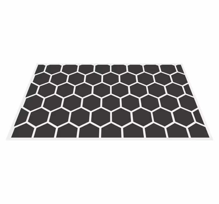 Hexagonal motif vinilne preproge z geometrijskimi vzorci - TenStickers