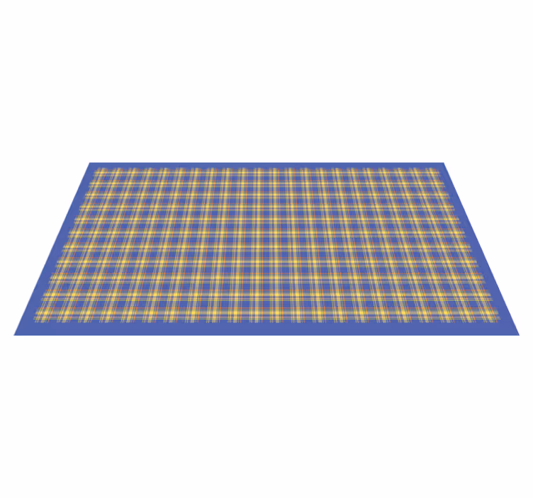 Yellow plaid pattern vinilna preproga s črtami - TenStickers