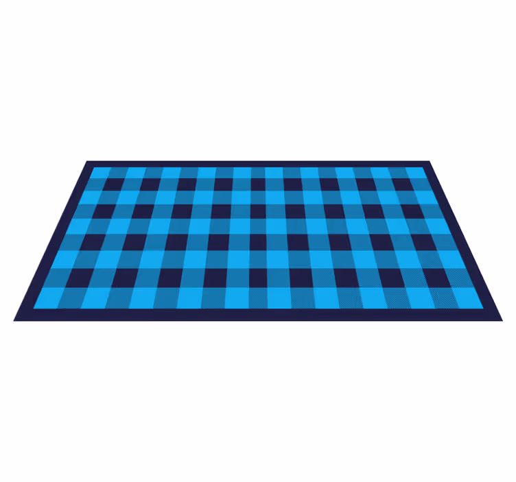 Azure checked motif vinilne preproge z vzorci - TenStickers