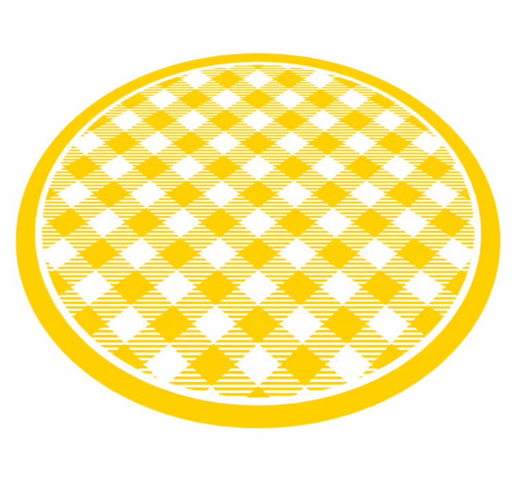 Emblem rumenega diamanta Okrogla vinilna preproga - TenStickers