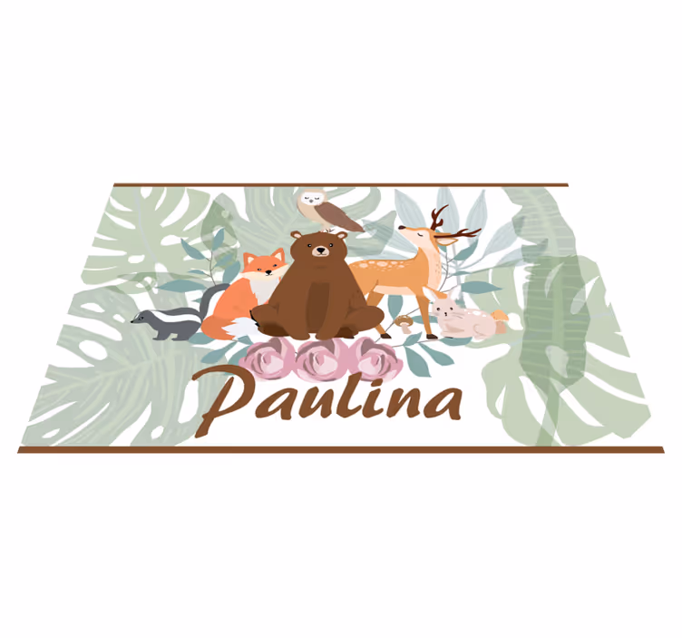 živalska džungla Vinilna preproga z imeni - TenStickers