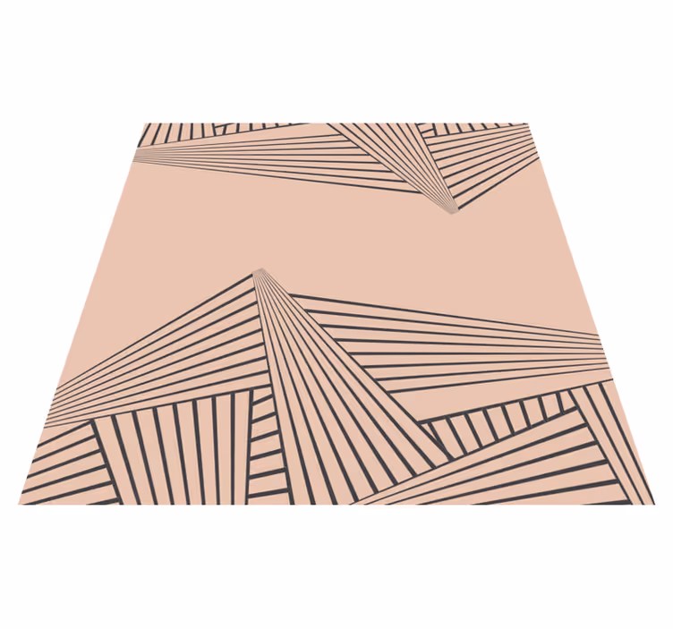 Linearni geometrijski vzorec sodobne vinilne preproge - TenStickers