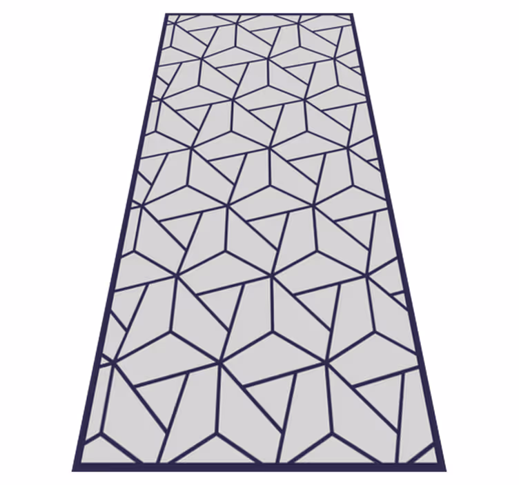 Svetlo siva geometrijska nordic vinil preproga - TenStickers