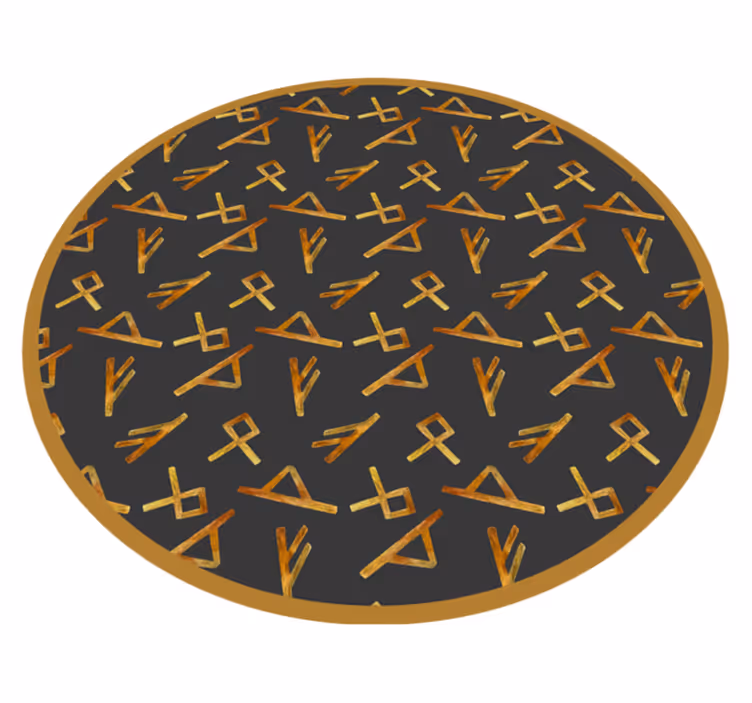 Abstract golden shapes vinilne preproge z vzorci - TenStickers