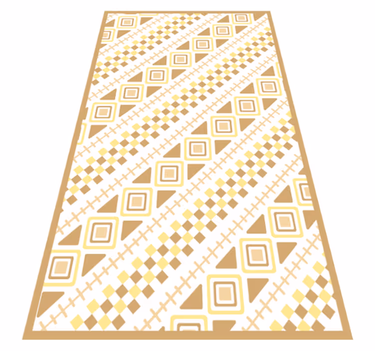Yellow pattern mosaic vinilne preproge z vzorci - TenStickers