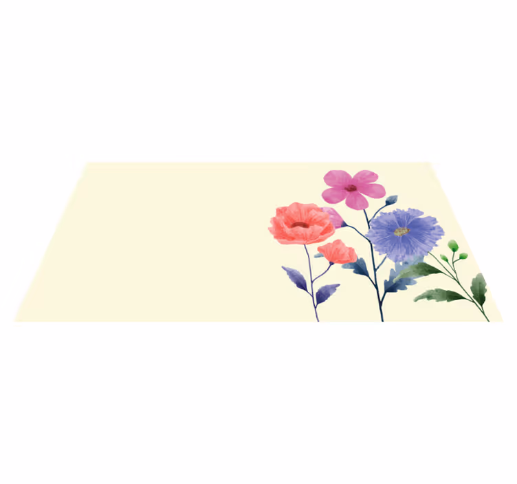 Vibrant botanical composition cvetlična vinilna preproga - TenStickers