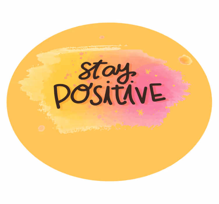 Ohraniti optimizem vinilne preproge z napisom - TenStickers