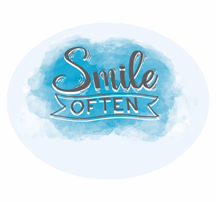 Pogosto se nasmehnite vinilne preproge z napisom - TenStickers