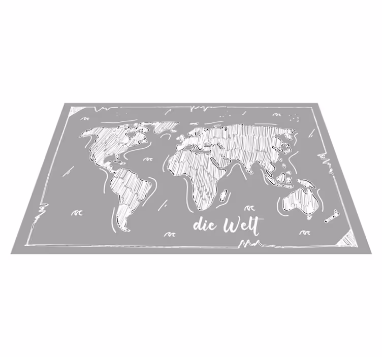 Vinilna preproga z obrisom sveta - TenStickers