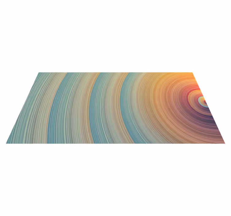 Spiralni barvni valovi minimalistična vinilna preproga - TenStickers