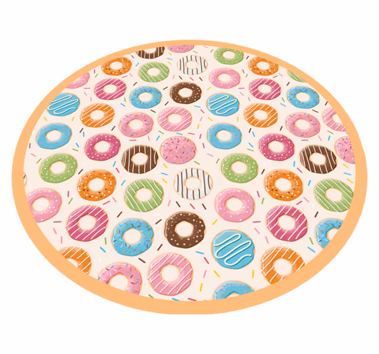 Colorful donut pattern vinilne preproge v drugih vzorcih - TenStickers