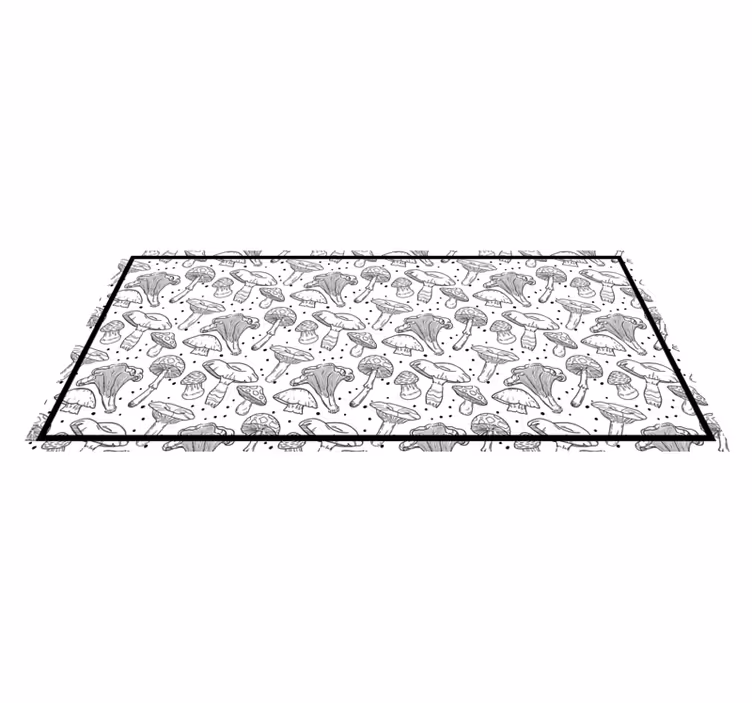 Mushroom motifs naravne vinilne preproge - TenStickers