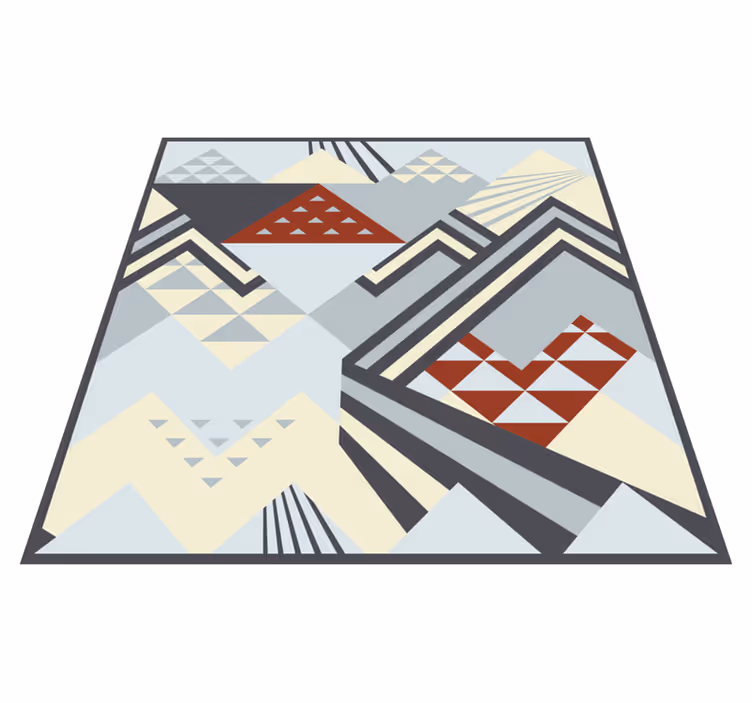 Sive moderne oblike Vinilne preproge z geometrijskimi vzorci - TenStickers