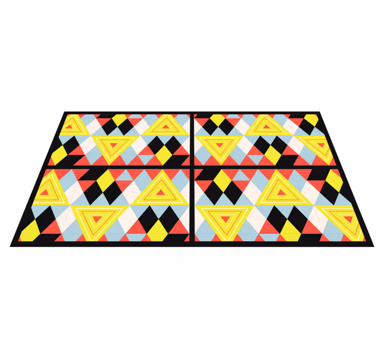 živahni trikotniki Vinilne preproge z geometrijskimi vzorci - TenStickers