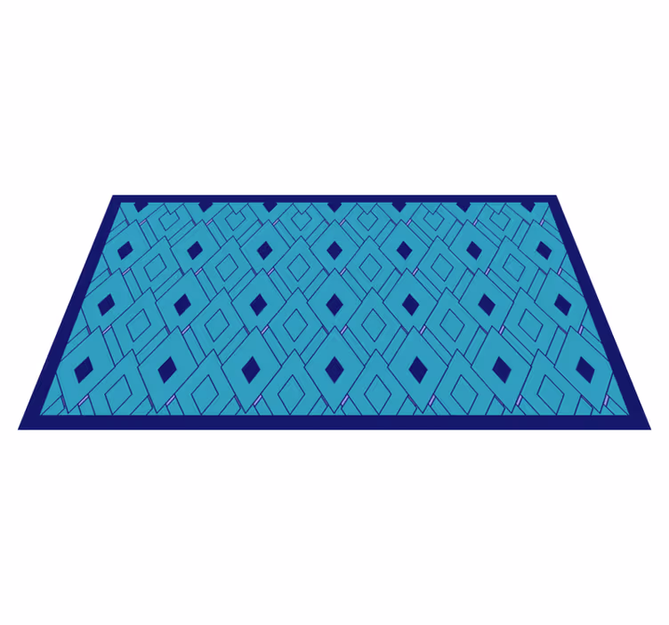 Blue diamond elements vinilne preproge z vzorci - TenStickers