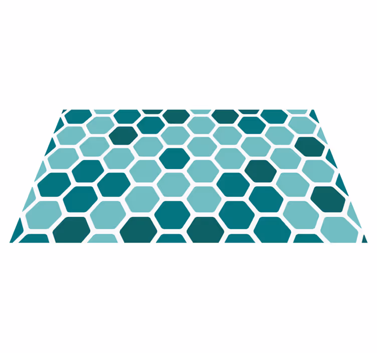 Green honeycomb motif vinilne preproge - TenStickers