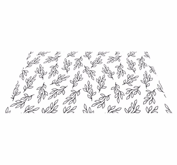 Leafy branch pattern naravna vinilna preproga - TenStickers