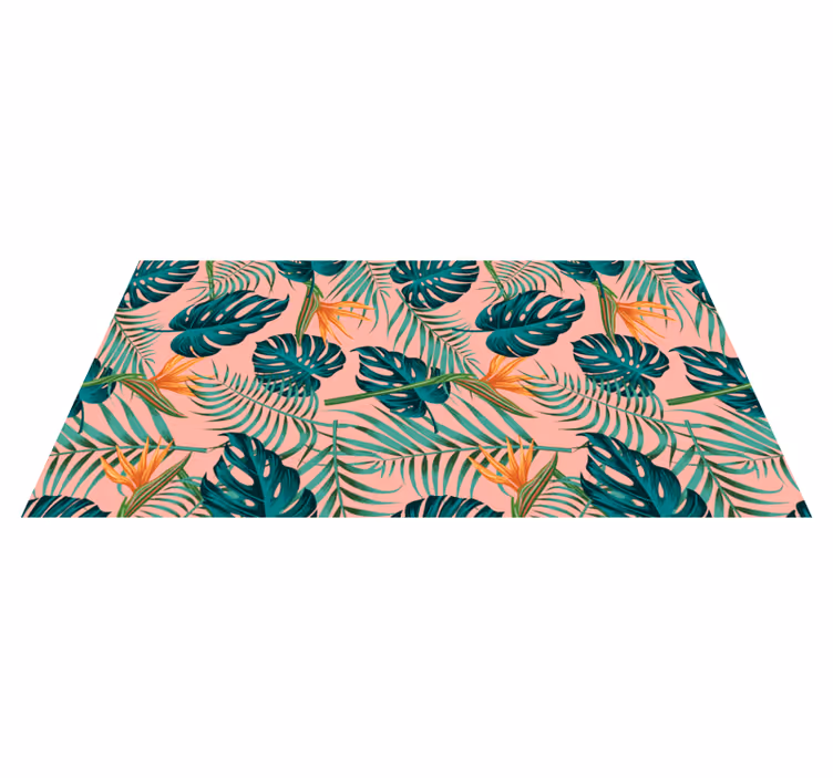 Tropical leaf display naravna vinilna preproga - TenStickers