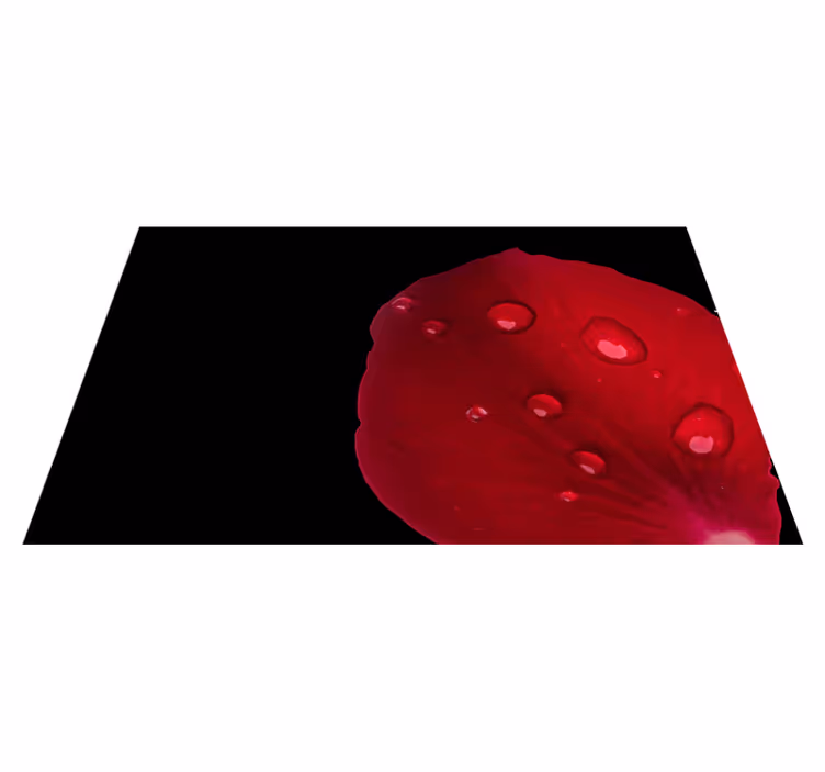 Red petal glamour vinilna preproga za dnevno sobo - TenStickers
