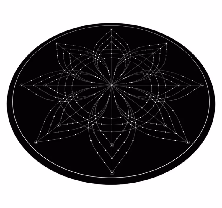 Eleganten vzorec lotosa Vinilna preproga mandala - TenStickers