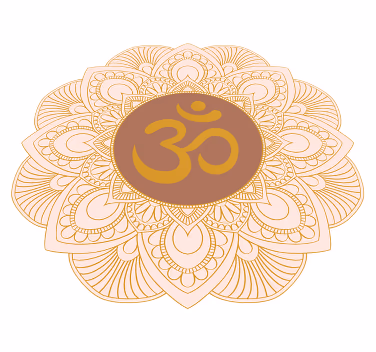 Símbolo om buda vinilna preproga mandala - TenStickers