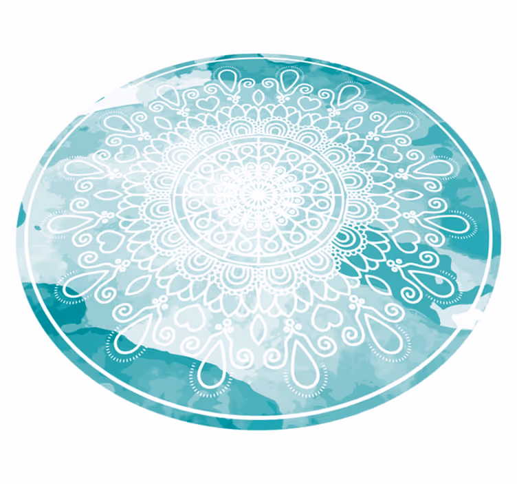 Elegantni akvarelni toni Vinilna preproga mandala - TenStickers