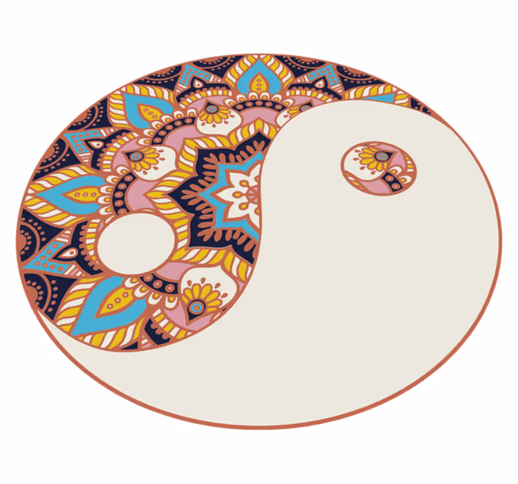 Motiv jin janga Vinilna preproga mandala - TenStickers