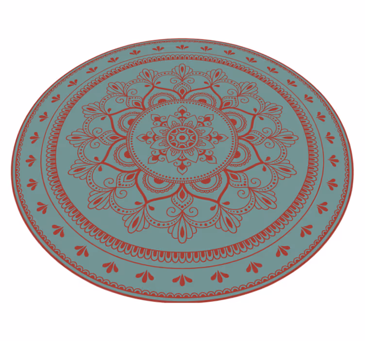 Kompleksna krožna ilustracija Vinilna preproga mandala - TenStickers