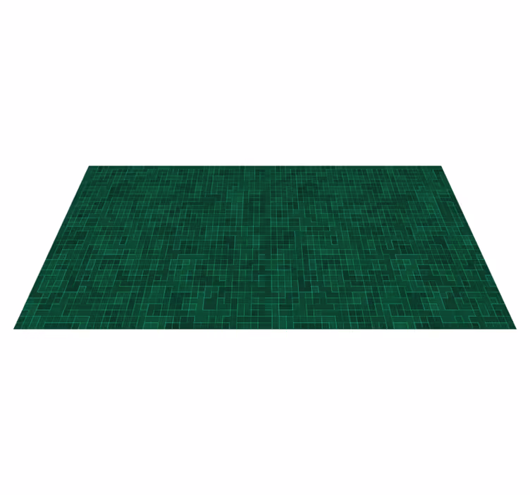 Green grid pattern vinilne preproge z vzorci - TenStickers
