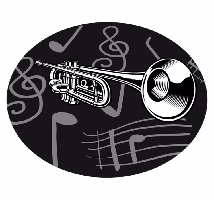 Tema glasbila Okrogla vinilna preproga - TenStickers