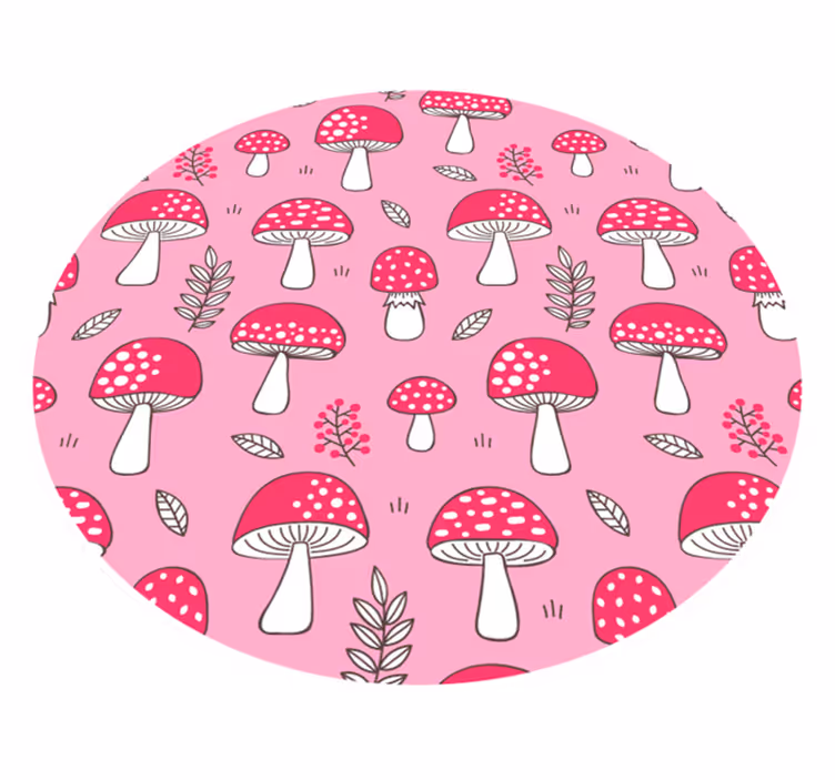 Očarljiva ilustracija gob Vinilna preproga za kuhinjo - TenStickers