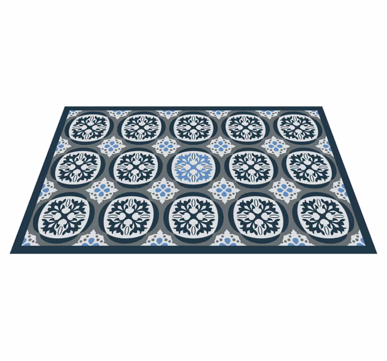 Elegant floral tiles vinilna talna obloga - TenStickers