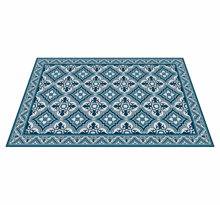 Elegant blue motif vinilna talna obloga ploščice - TenStickers